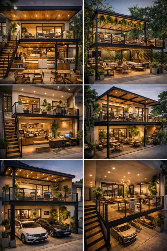 Mezannine Cafe Modern di Pondok Karya